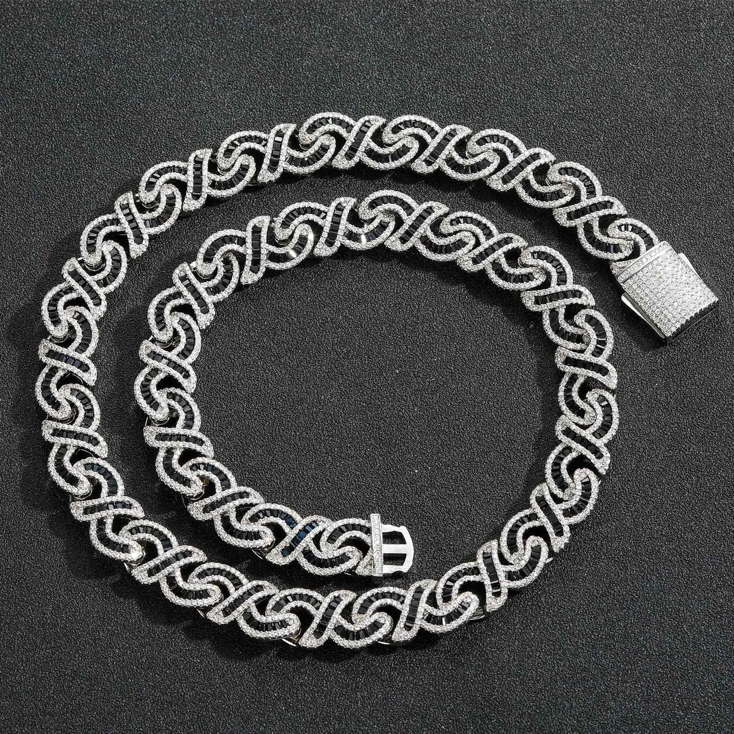 12mm Oändlig Iced Out Halsband