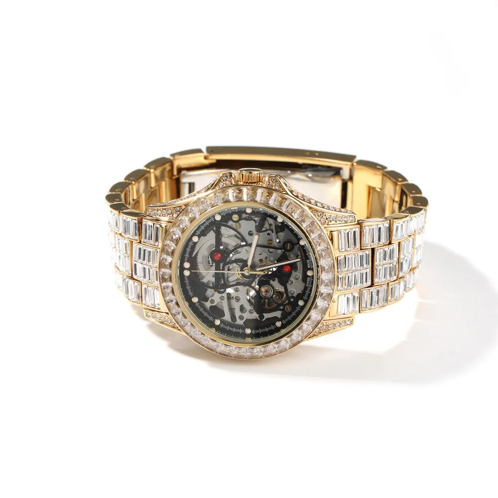 Baguette Iced Out Klocka