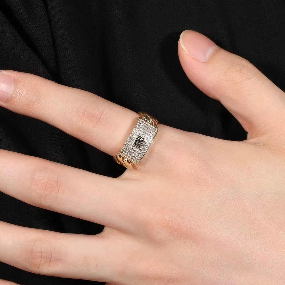 14K Guldpläterad Monaco Ring