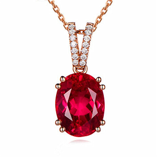 18k V-Form Rubinfärg Halsband