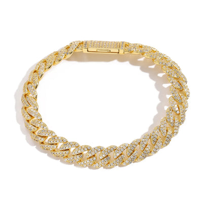 Herr 10mm Cuban Iced Out Armband