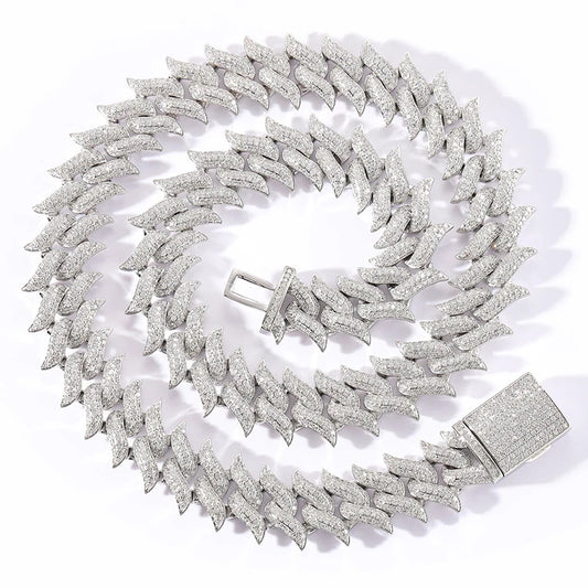12mm Spikad Cuban Halsband