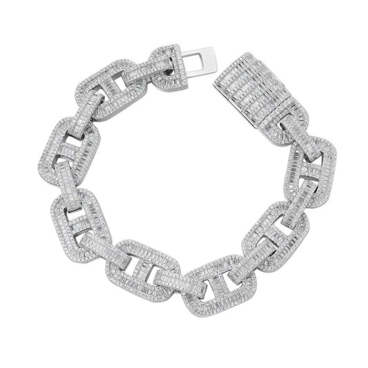 15mm Iced Out Länk Armband