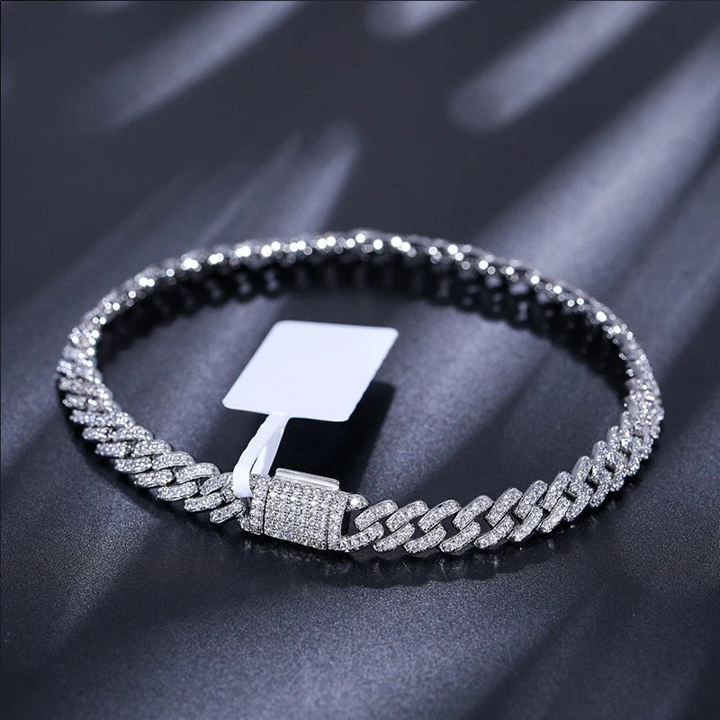 6mm Moissanite Diamant Cuban Armband