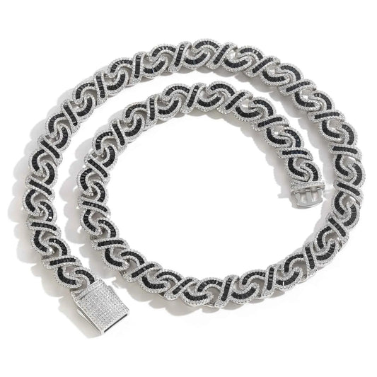 12mm Oändlig Iced Out Halsband
