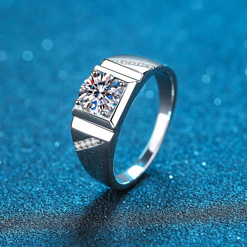 1ct Silver Moissanite Ring