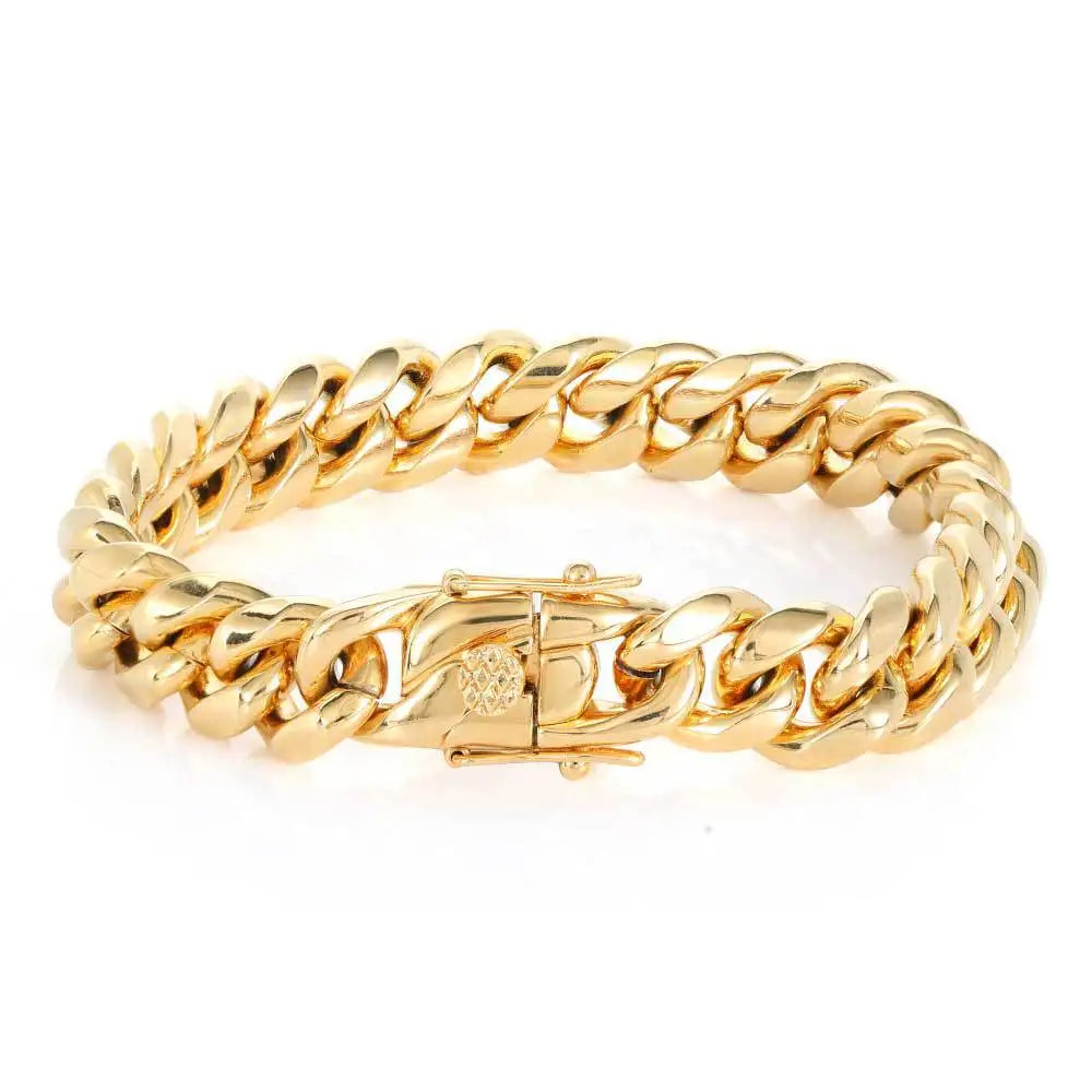10mm Guldplätterad Miami Cuban Armband