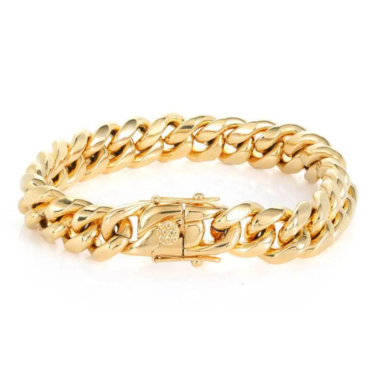 10mm Guldplätterad Miami Cuban Armband