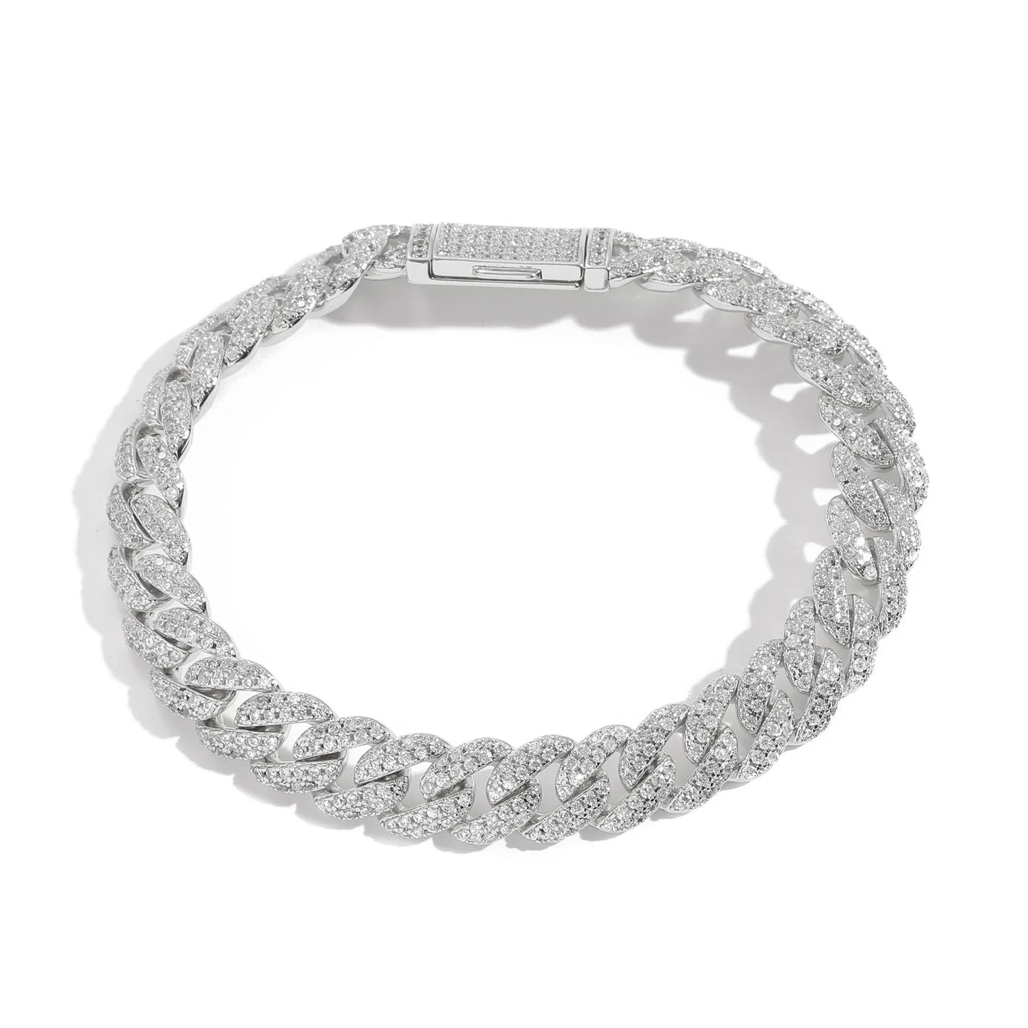 Herr 10mm Cuban Iced Out Armband