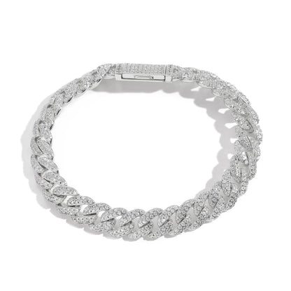 Herr 10mm Cuban Iced Out Armband