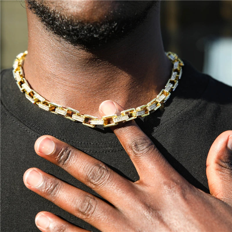 12mm Asscher Iced Out Halsband