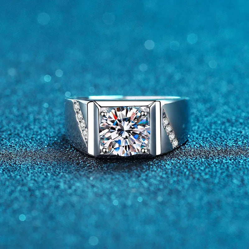 1ct Silver Moissanite Ring