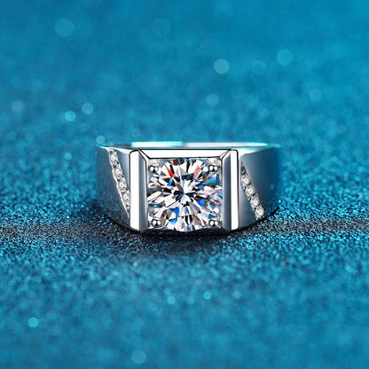 1ct Silver Moissanite Ring