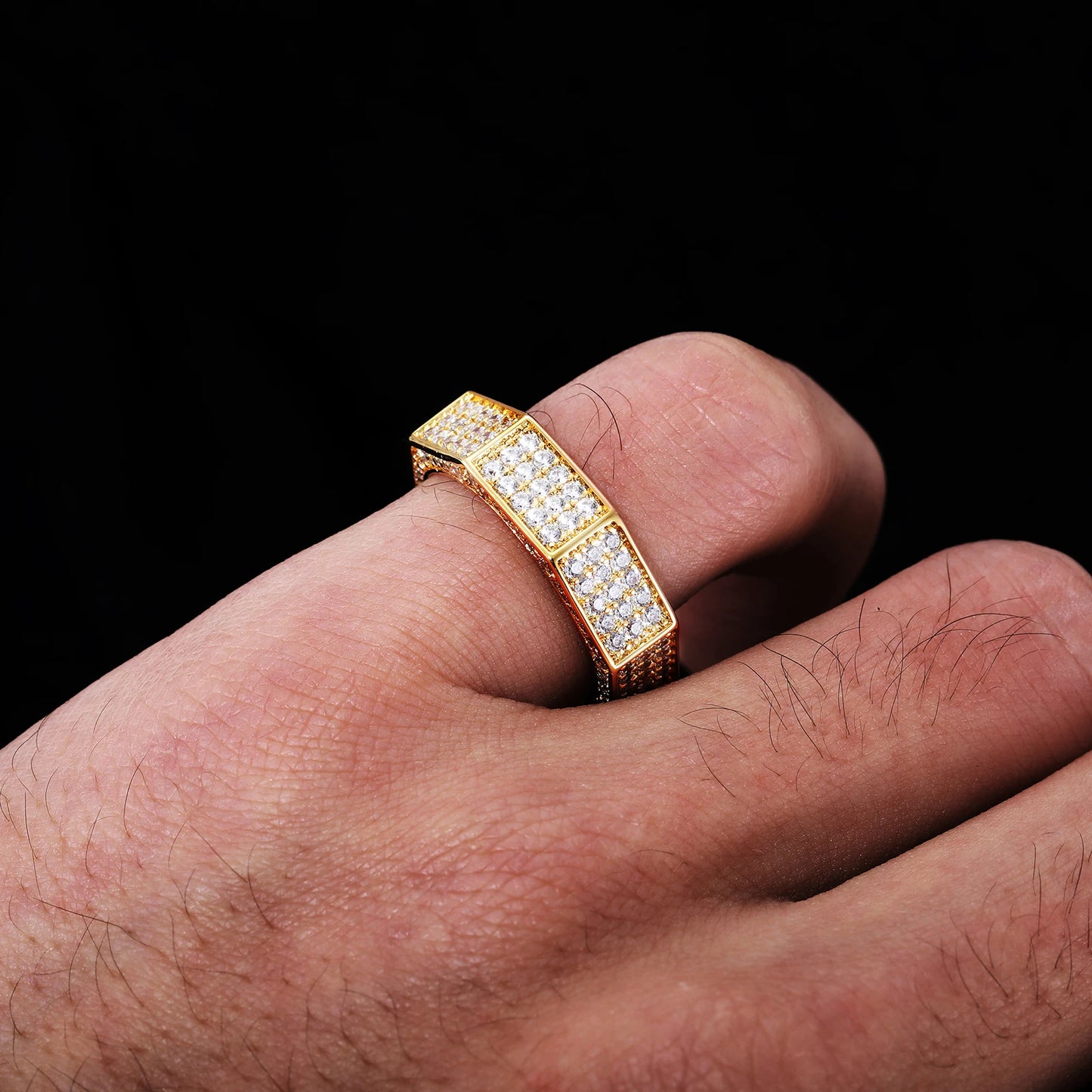 Herr Iced Out Vinkel Ring