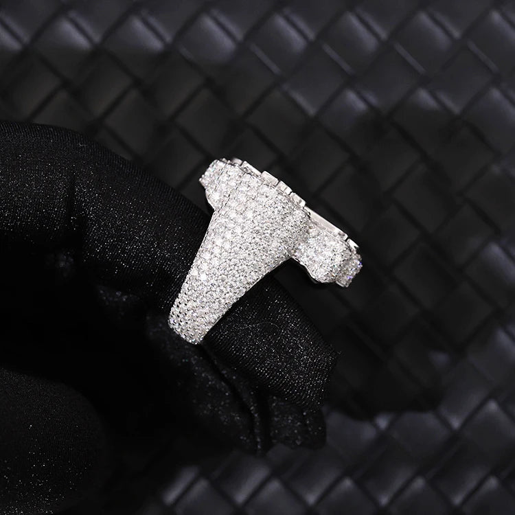 Diamant Kors Iced Out Ring