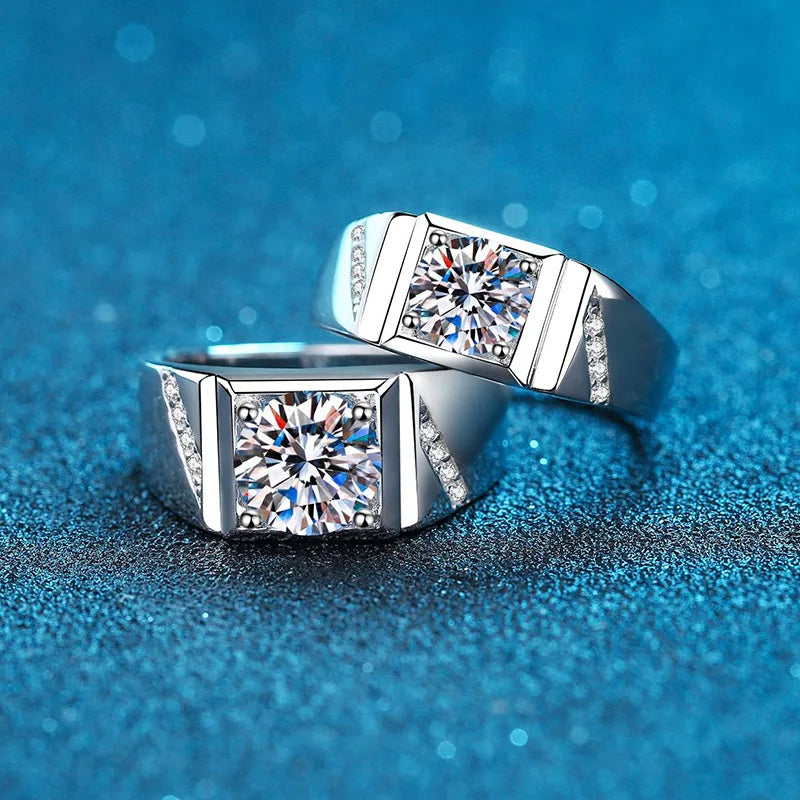 1ct Silver Moissanite Ring