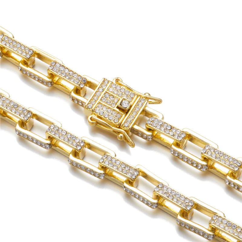 12mm Asscher Iced Out Halsband