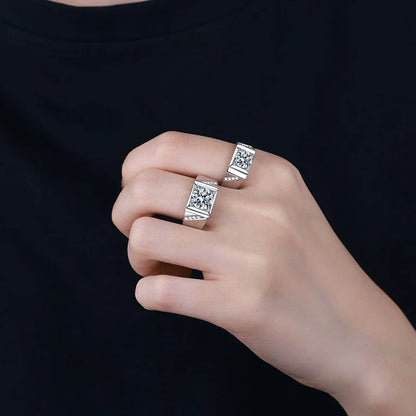 1ct Silver Moissanite Ring