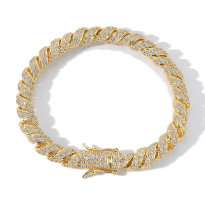 8mm Twisted Iced Out Armband