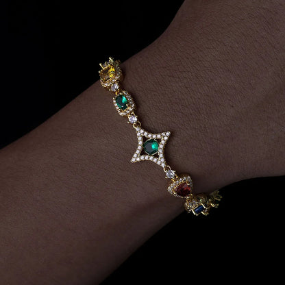 Multifärger Ädelsten Armband