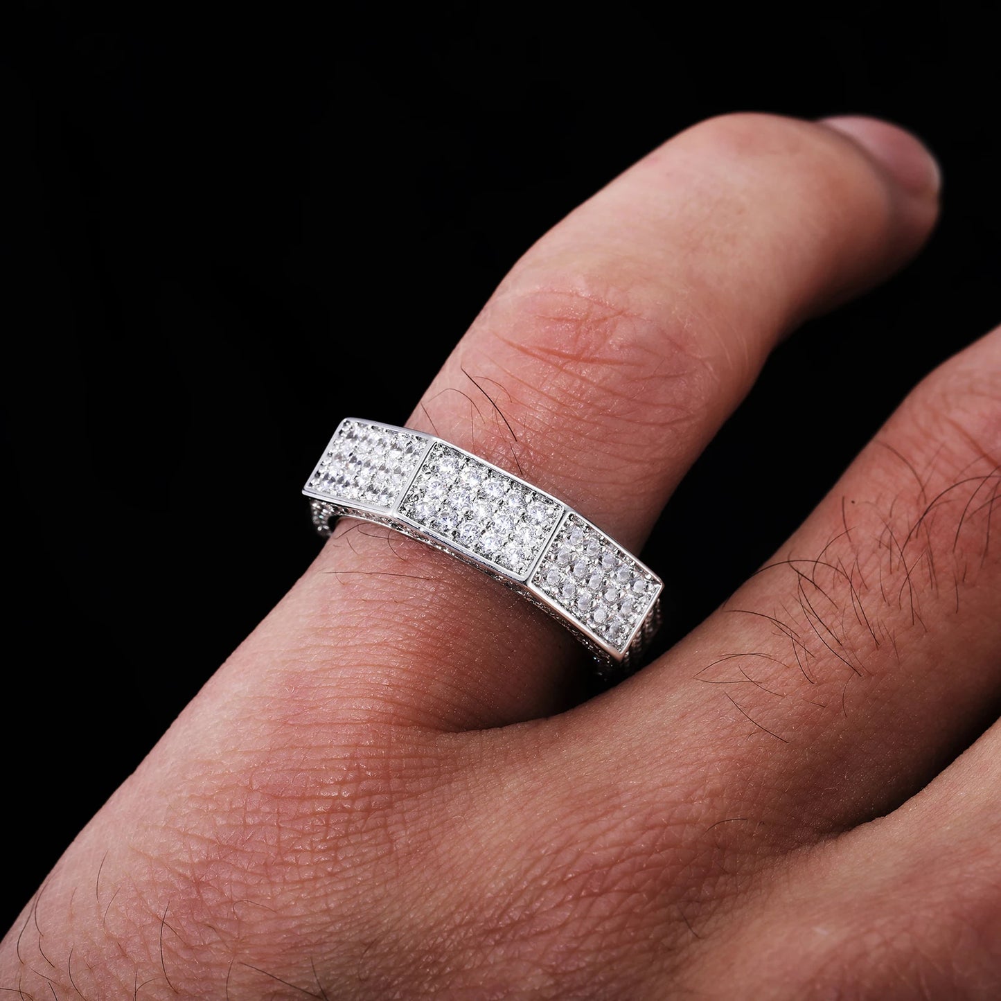 Herr Iced Out Vinkel Ring