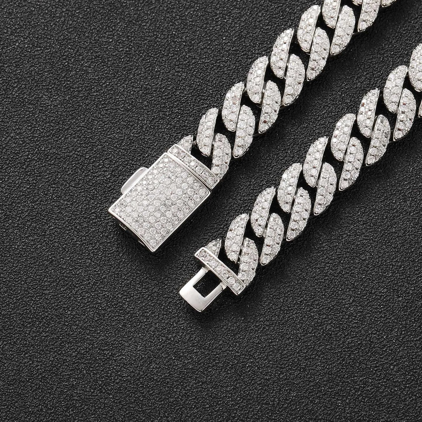 Herr 10mm Cuban Iced Out Armband