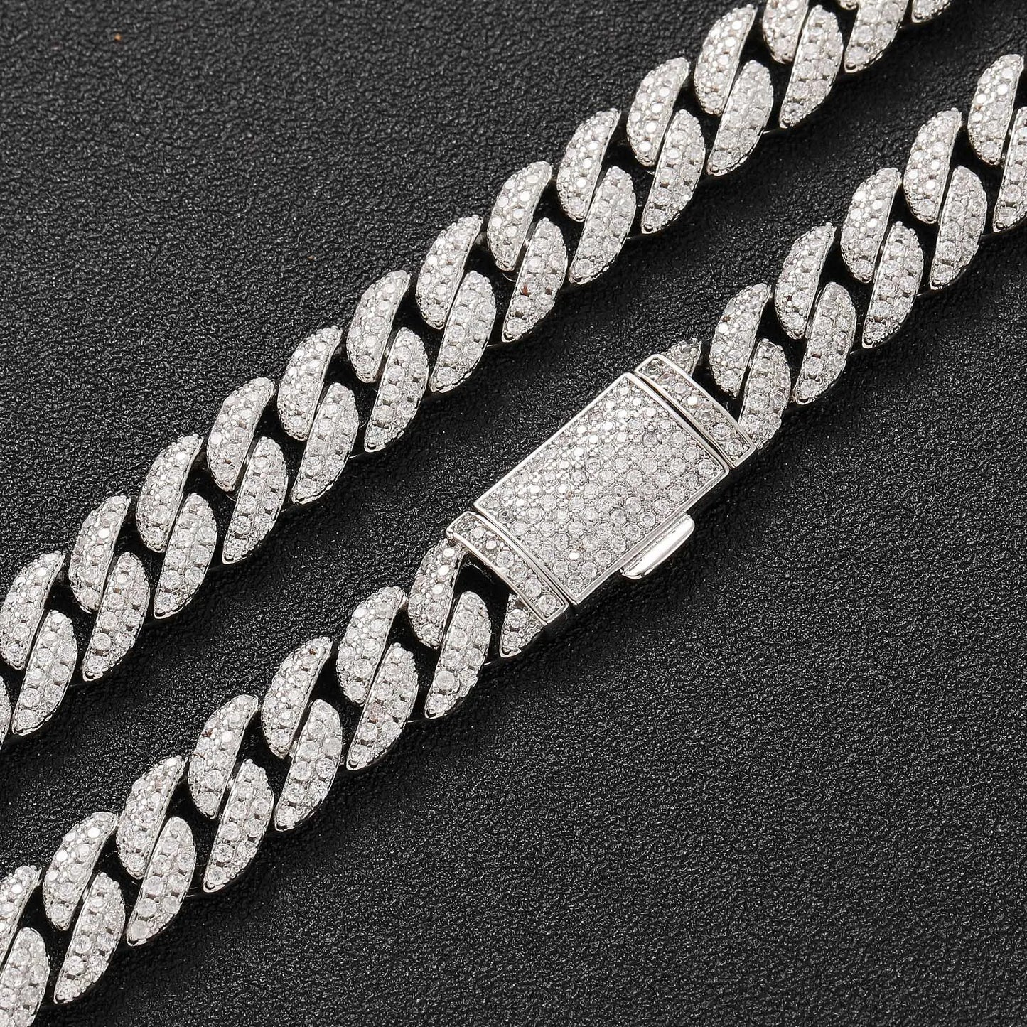 Herr 10mm Cuban Iced Out Armband