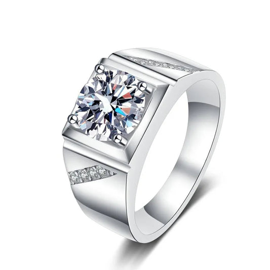 1ct Silver Moissanite Ring