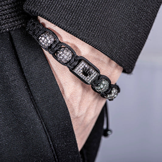 Flätat Armband med Zirkoner