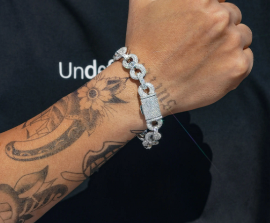 13mm Herr Moissanite Oändlig Iced Out Armband