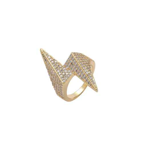Iced Out Blixt Ring
