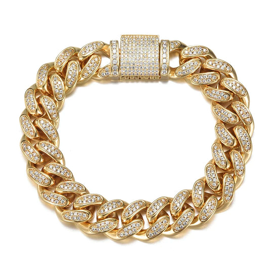 12mm Cuban Iced Out Miami Armband