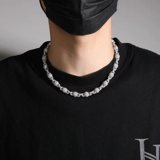 10MM Iced Full Zirkon Halsband