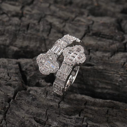 Iced Out Fyrklöver Ring