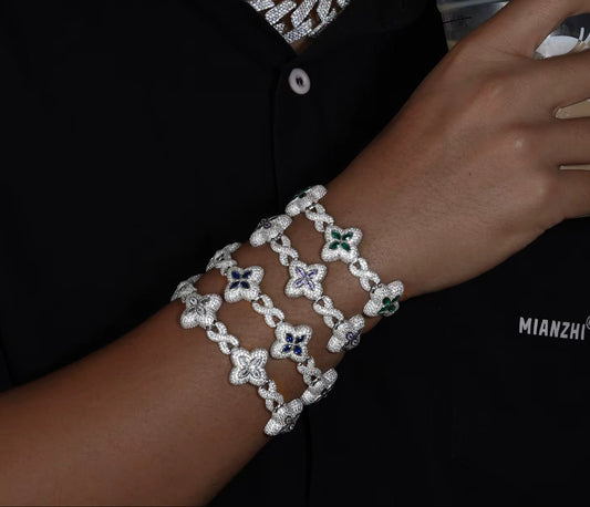 15MM Marquise Blomma Iced Out Moissanite Armband