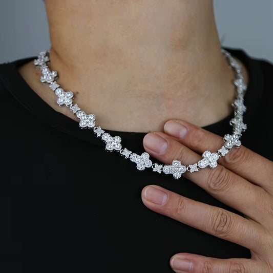 10MM Cuban CZ Tennis Halsband
