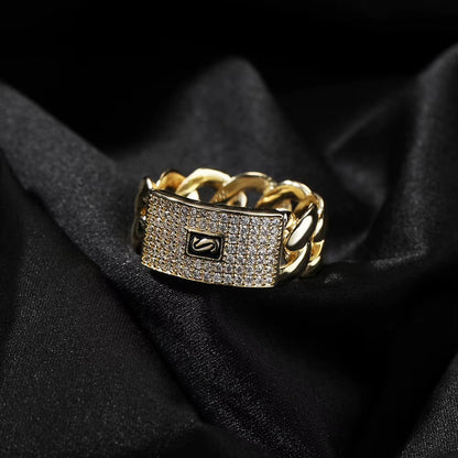 14K Guldpläterad Monaco Ring
