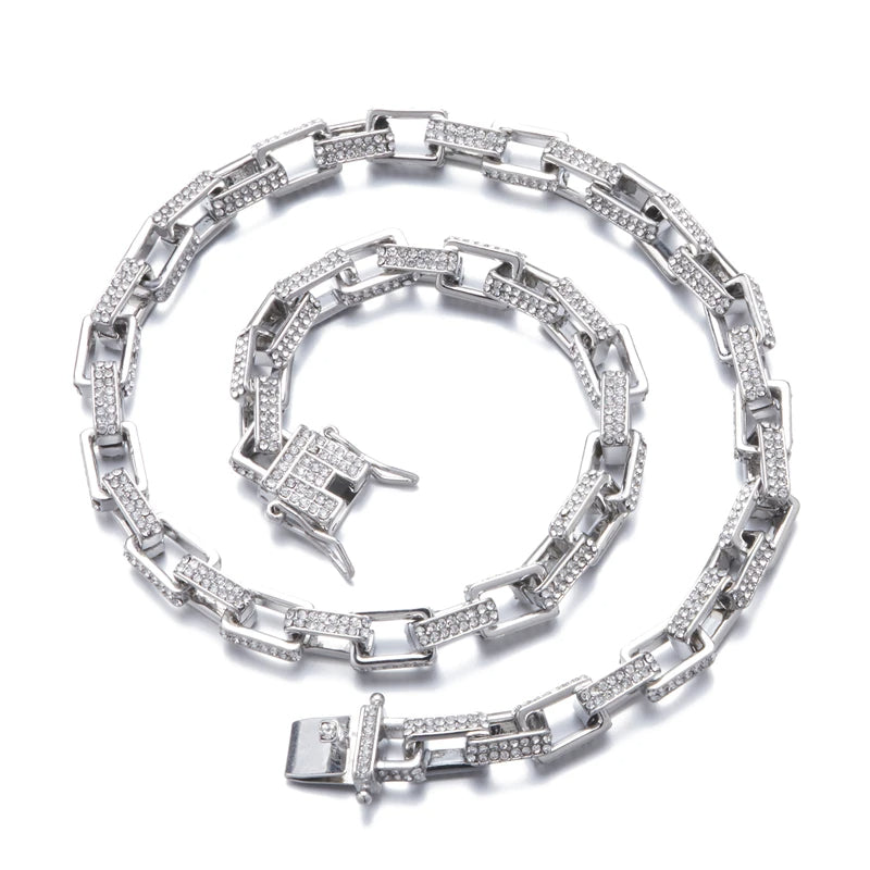 12mm Asscher Iced Out Halsband