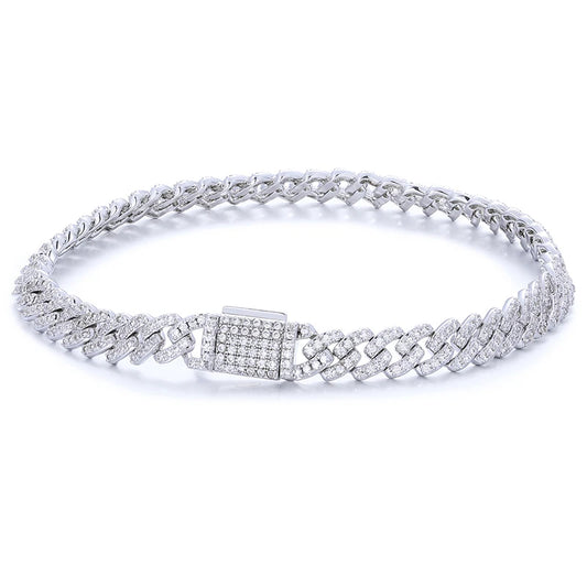 6mm Moissanite Diamant Cuban Armband